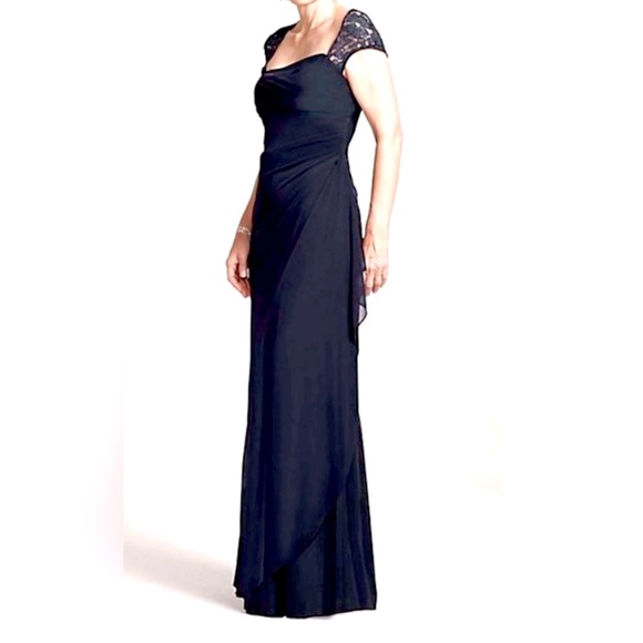 Lauren Ralph Lauren Black Evening Gown Size 2 - Picture 2 of 16